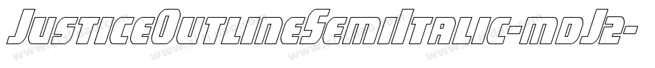 JusticeOutlineSemiItalic-mdJ2字体转换