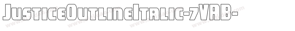 JusticeOutlineItalic-7VAB字体转换