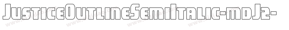 JusticeOutlineSemiItalic-mdJ2字体转换