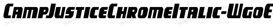 CampJusticeChromeItalic-WgoE字体转换