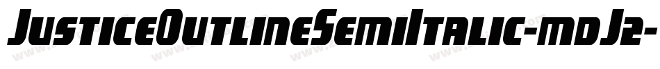 JusticeOutlineSemiItalic-mdJ2字体转换