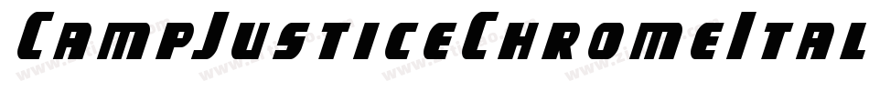 CampJusticeChromeItalic-WgoE字体转换