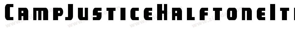 CampJusticeHalftoneItalic-qrB2字体转换