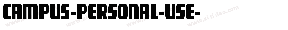 CAMPUS-PERSONAL-USE字体转换