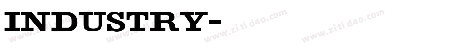 Industry字体转换