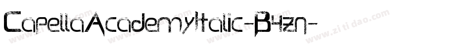 CapellaAcademyItalic-B4zn字体转换