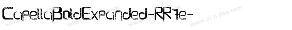 CapellaBoldExpanded-RR7e字体转换