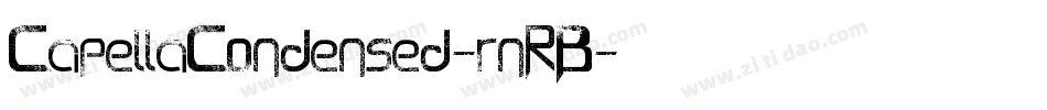 CapellaCondensed-rnRB字体转换