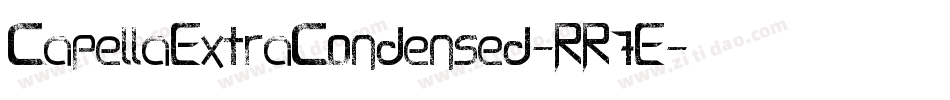 CapellaExtraCondensed-RR7E字体转换