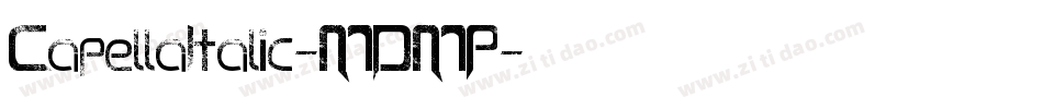 CapellaItalic-MDMP字体转换
