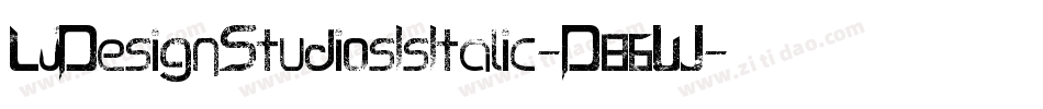 LjDesignStudiosIsItalic-D86W字体转换