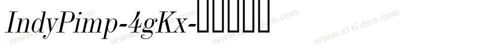 IndyPimp-4gKx字体转换