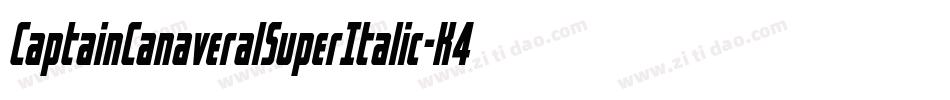 CaptainCanaveralSuperItalic-K4Y7字体转换