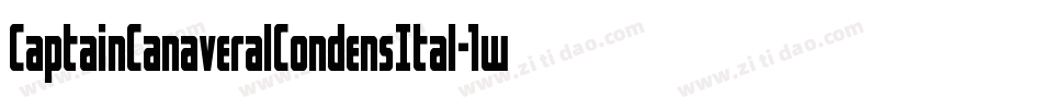CaptainCanaveralCondensItal-1w02字体转换