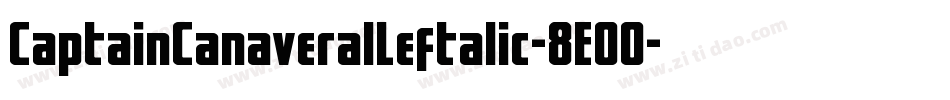 CaptainCanaveralLeftalic-8E00字体转换