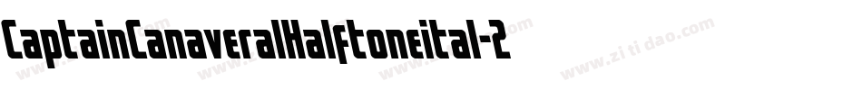 CaptainCanaveralHalftoneital-2mev字体转换