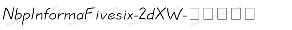 NbpInformaFivesix-2dXW字体转换