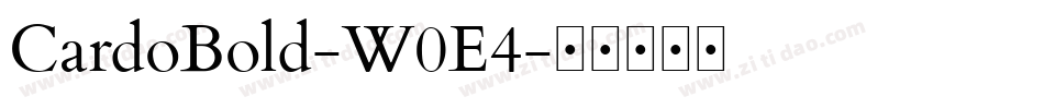 CardoBold-W0E4字体转换