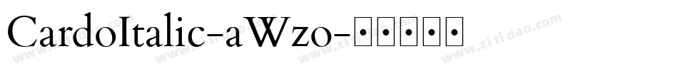 CardoItalic-aWzo字体转换
