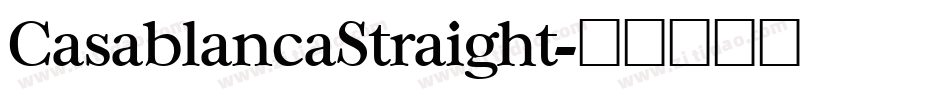 CasablancaStraight字体转换