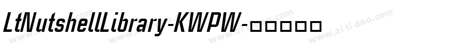 LtNutshellLibrary-KWPW字体转换