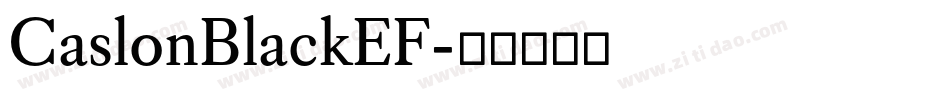 CaslonBlackEF字体转换