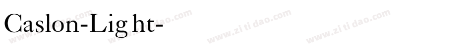Caslon-Light字体转换
