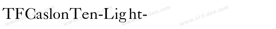 TFCaslonTen-Light字体转换