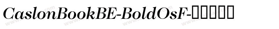 CaslonBookBE-BoldOsF字体转换