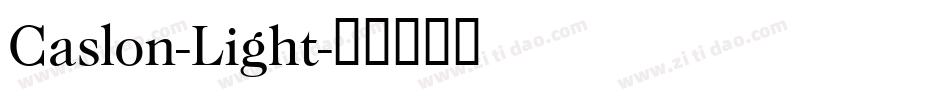 Caslon-Light字体转换