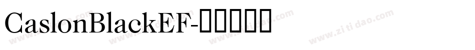 CaslonBlackEF字体转换