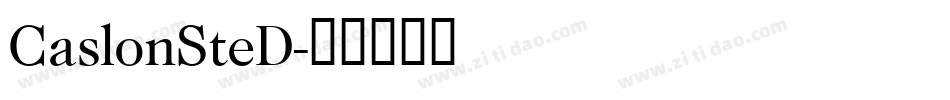 CaslonSteD字体转换