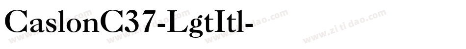 CaslonC37-LgtItl字体转换