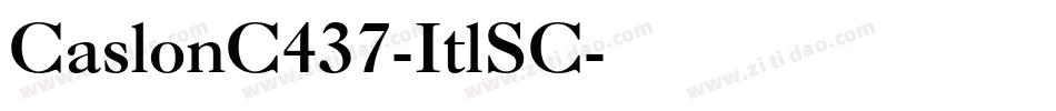 CaslonC437-ItlSC字体转换