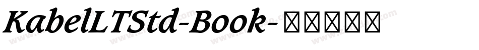 KabelLTStd-Book字体转换