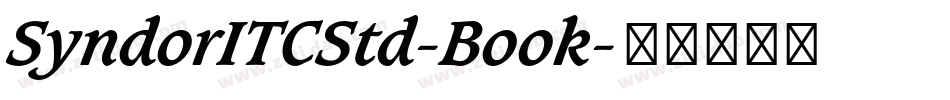 SyndorITCStd-Book字体转换
