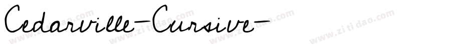 Cedarville-Cursive字体转换