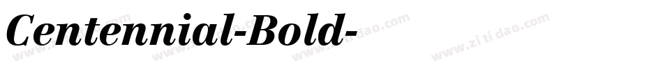 Centennial-Bold字体转换