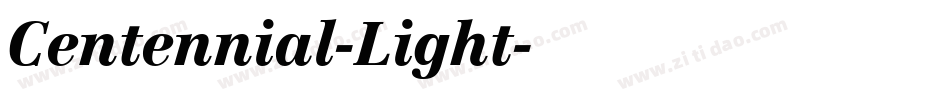 Centennial-Light字体转换