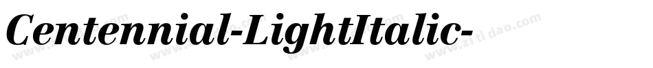 Centennial-LightItalic字体转换