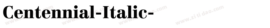 Centennial-Italic字体转换