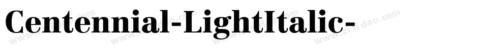 Centennial-LightItalic字体转换
