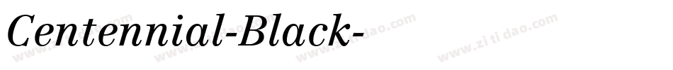Centennial-Black字体转换