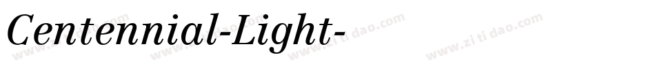 Centennial-Light字体转换