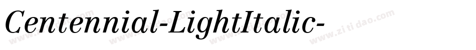 Centennial-LightItalic字体转换