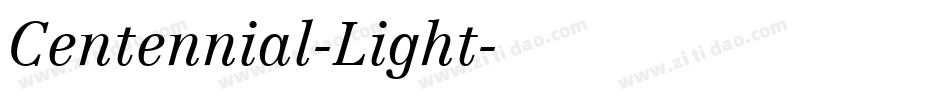 Centennial-Light字体转换