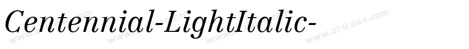 Centennial-LightItalic字体转换