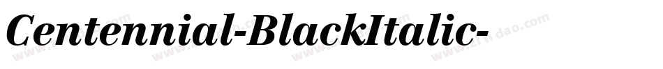 Centennial-BlackItalic字体转换