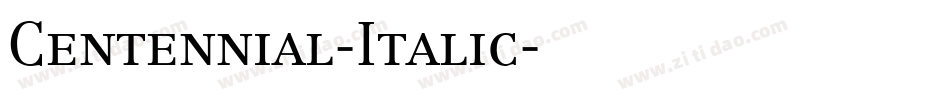 Centennial-Italic字体转换