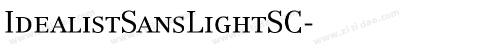 IdealistSansLightSC字体转换